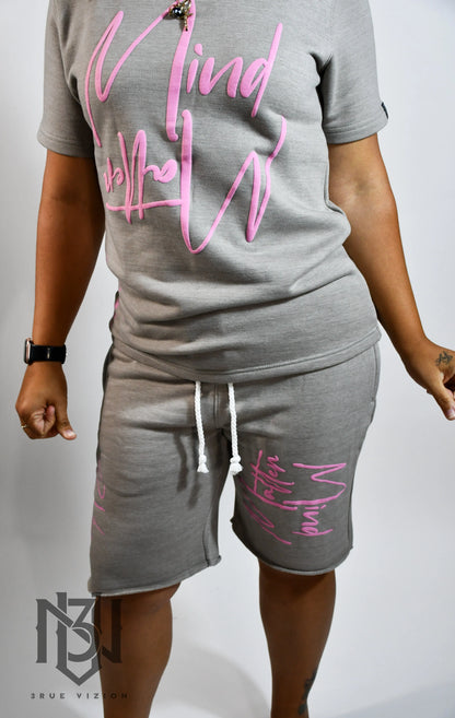 Mind Over Matter T-shirt & Shorts Set Bundle - Grey 3rue Vizion