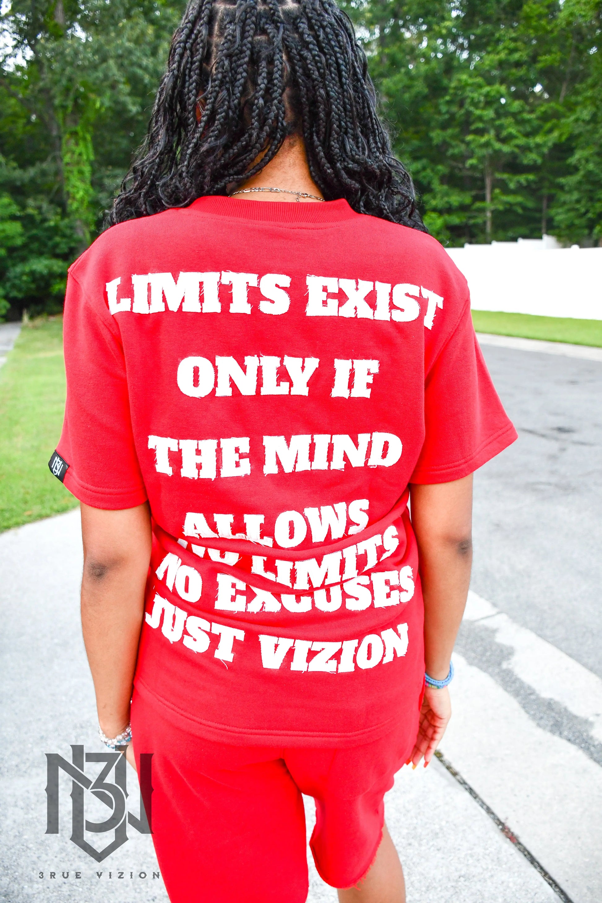 Mind Over Matter T-shirt & Shorts Set Bundle - Red 3rue Vizion