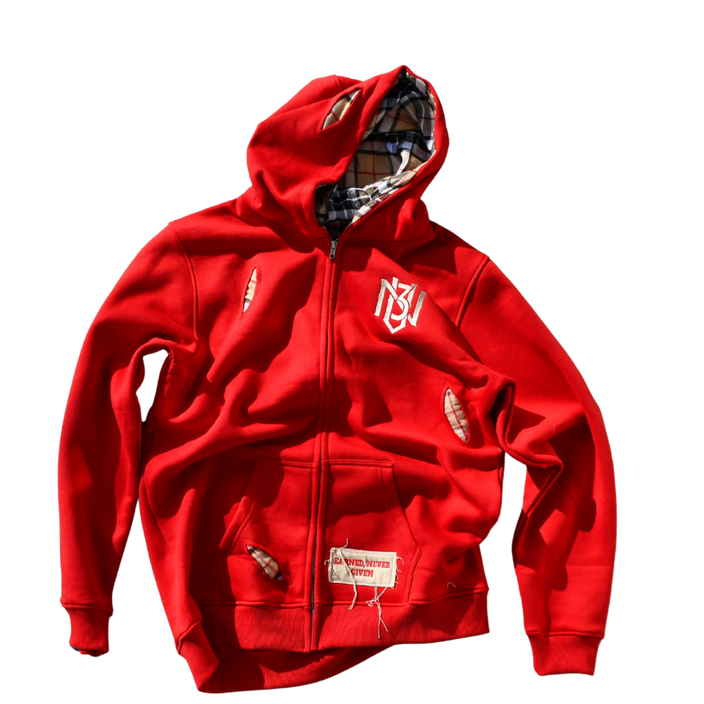 Red & Cream – Out Work Hoodie – 3rue Vizion