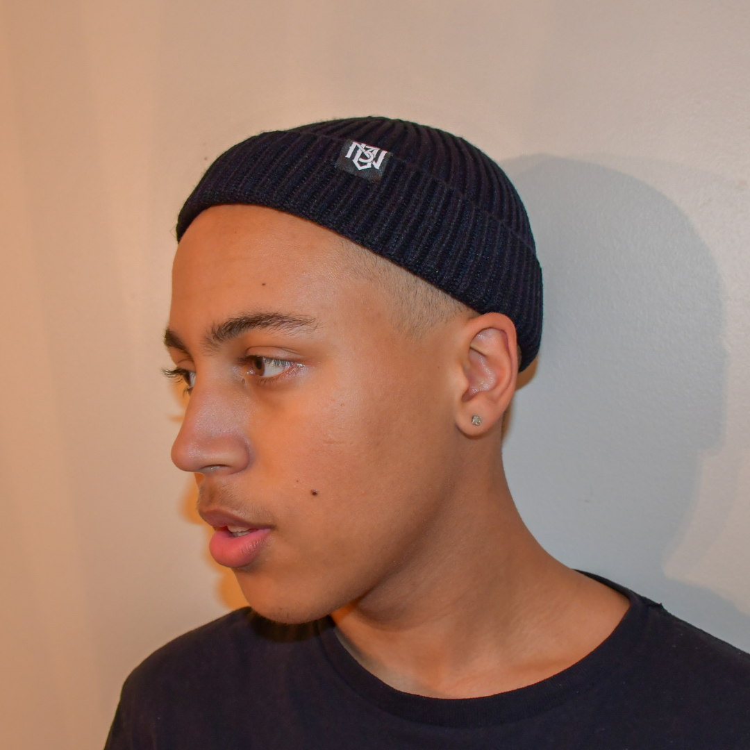 Fisherman Beanie Hat (Short Cut)  - Black 3rue Vizion